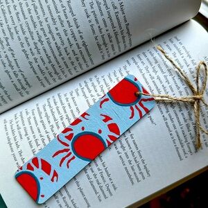 Handpainted Crab Bookmark